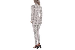 White icy - stretchy - jumpsuit - cream - voorrits M