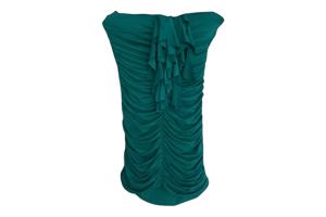 Stretchy offshoulder jurk groen S/M