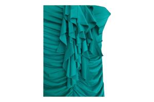 Stretchy offshoulder jurk groen S/M