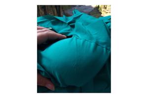 Stretchy offshoulder jurk groen S/M