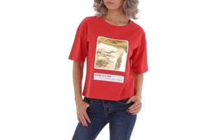 Glo-Story t-shirt Shine all day rood goud S/36