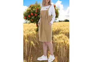 JCL stoere cashual jurk beige one size 36-42