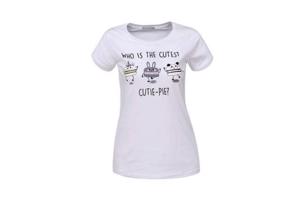 Glo-Story t-shirt who is the cutest pie wit L