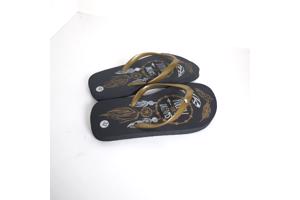 Teenslipper zwart goud met strass steentjes 32