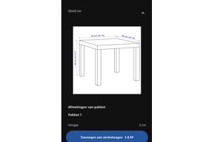 Salon tafeltjes Ikea LACK 55x55cm 8 stuks