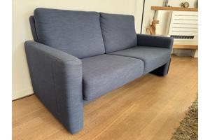 Blauwe stoffen 2 zits bank