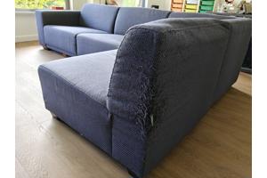 Grijze hoekbank 5 delen 2,85x1,75