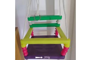Kunststof schommel paars geel groen roze tot 20kg