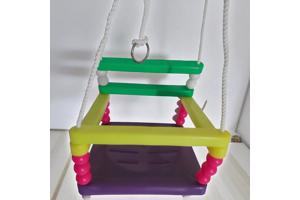 Kunststof schommel paars geel groen roze tot 20kg
