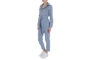 White Icy spijker jumpsuit maantjes blauw M