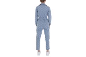 White Icy spijker jumpsuit maantjes blauw M