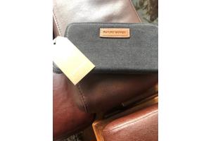 nieuwe grote portemonnee denim