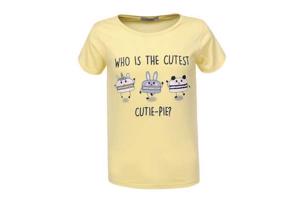 Glo-Story t-shirt cutest pie geel 146