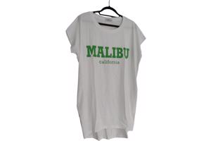 White Icy nachthemd Malibu California wit groen one size