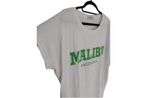 White Icy nachthemd Malibu California wit groen one size