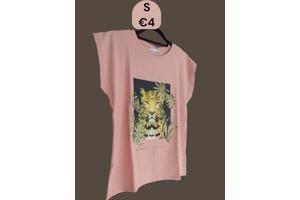 Glo-story t-shirt roze tijger S