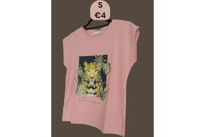 Glo-story t-shirt roze tijger S