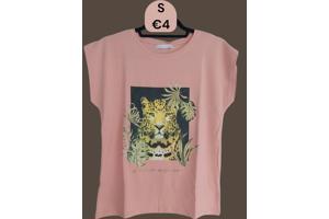 Glo-story t-shirt roze tijger S