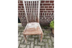 Teak stoelen voor buiten (6 stuks)