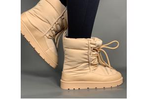 Snowboots beige/oranje dames