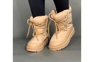 Snowboots beige/oranje dames