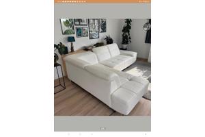 Chaise lounge bank nep leer