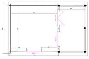 NIEUW Chalet blokhut 5x5+3