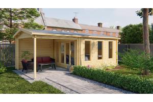 Blokhut - Tuinhuis Skeg | 44 mm | vuren onbehandeld