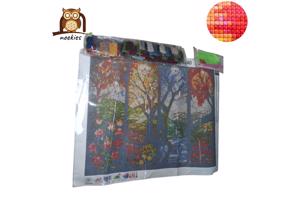 nr 22 Diamond Painting 4 seizoenen bomen 50x40cm (vierkant)