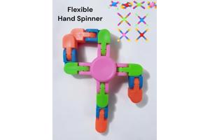 Flexibele Fidget Spinner roze meerkleurig