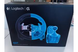 Logitech G27 force feedback wiel, pedalen en originele doos