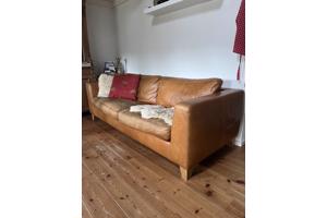 Vintage cognac kleurige bank