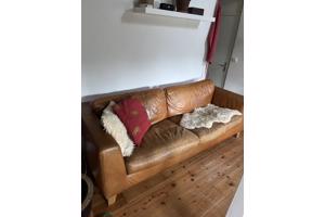 Vintage cognac kleurige bank