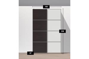 Pax kledingkast met spiegel schuifdeur