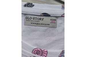Glo-Story t-shirt zee schelpen wit 158