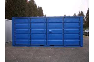 Gebruikte zeecontainers van 6 en 12 meter.