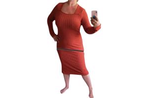 lange jurk oranje XXL