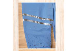 Holala stretchy legging lichtblauw goud glitter S/M 36/38