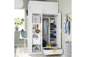 IKEA SMÅSTAD Hoogslaper met bureau en kledingkast