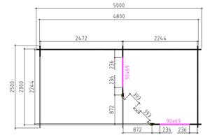 Nieuw Blokhut 2555Z met overkapping