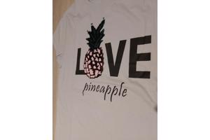 Glo-Story t-shirt lichtblauw love pineapple M