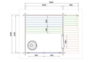 Saunahuis Tampere S 40 mm