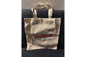 Stoffen katoenen tas Verkade Sultana 2 zijden logo bedrukt