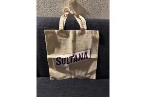 Stoffen katoenen tas Verkade Sultana 2 zijden logo bedrukt