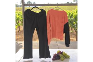 2 delige set zwart oranje XXL