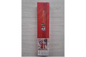 nr 76 Diamond painting kerstman met rugzak 50x40cm (rond)