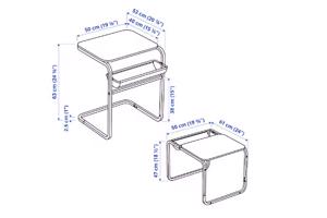 zwarte bijzettafel van ikea