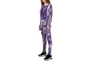 Fashion 2 delig huispak violet paars wit S/M