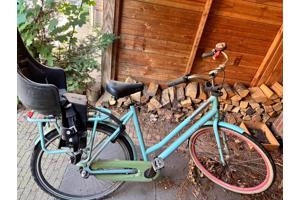 Gazelle damesfiets met kinderzitje