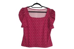 Stretchy rood shirt hartjes S